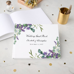 Livre D'or Boho Lavender Eucalyptus Mariage de verdure