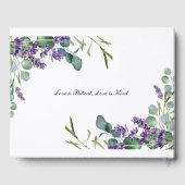 Livre D'or Boho Lavender Eucalyptus Mariage de verdure (Verso)