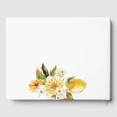 Livre D'or Boho Lemon Aquarelle jaune Mariage floral (Verso)