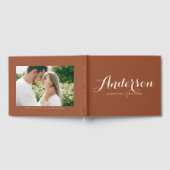 Livre D'or Boho Moderne Calligraphie Terracotta Mariage (Complet)