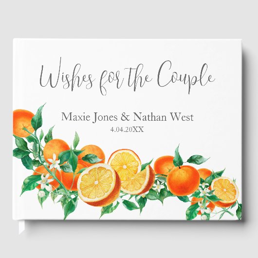 Livre D'or Boho Orange Blossom Mariage (Recto)