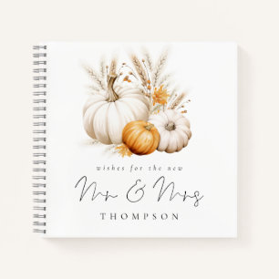 Livre d'or Boho Pumpkins pour nouveaux Mr et Mme