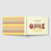 Livre D'or Boho Rainbow Bear Premier anniversaire (Complet)