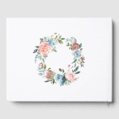 Livre D'or Boho rose bleu vert Mariage de couronne (Verso)