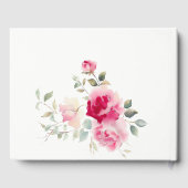 Livre D'or Boho Rouge Rose Fleurs Mariage d'aquarelle (Verso)