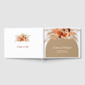 Livre D'or Boho Rust Terracotta Fleurs et Pampas Grass (Complet)