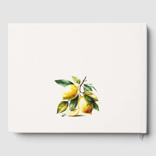 Livre D'or Boho Rustique Aquarelle Jaune Citron Jaune Mariage (Verso)