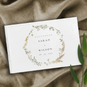 Livre D'or Boho Sec Palm Pampas Grass Floral Wreath Mariage