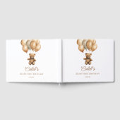 Livre D'or Boho Teddy Bear Beary Première fête d'anniversaire (Complet)