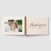 Livre D'or Boho Terracotta Moderne Mariage de calligraphie (Complet)