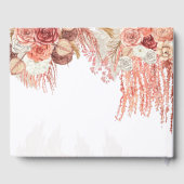 Livre D'or Boho Terracotta Rose Pampas Grass Mariage Floral (Verso)