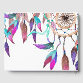 Livre D'or Boho Watercolor Dreamcatcher Rose Gold Guides (Verso)