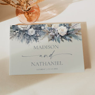 Livre D'or Boho White Rose Floral Mariage Jardin