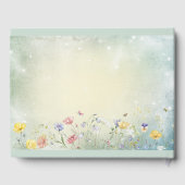 Livre D'or Boho Wildflower Rustique mariage vert (Verso)