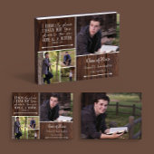 Livre D'or Bois Bible Verse Photo Collage Graduation