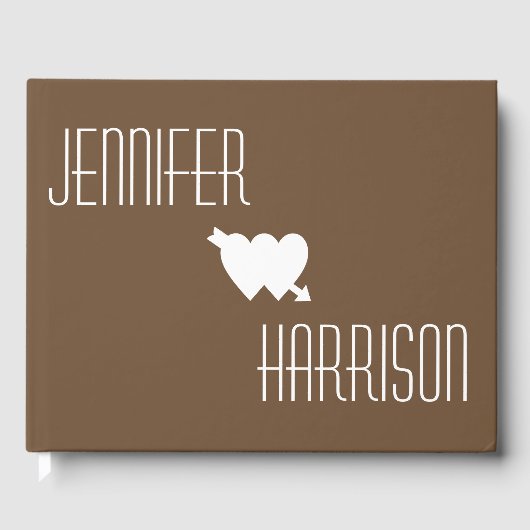 Livre D'or Bois Brown foncé rustique clôture en bois Style ch (Recto)