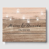 Livre D'or Bois et lanternes roses rustiques (Recto)