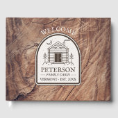 Livre D'or Bois rustique Cabine de famille sur mesure (Recto)