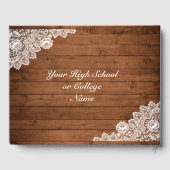 Livre D'or Bois rustique et dentelle blanche (Verso)