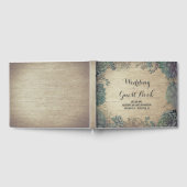 Livre D'or Bois rustique et succulents Mariage de grange (Complet)