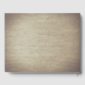 Livre D'or Bois rustique et succulents Mariage de grange (Verso)