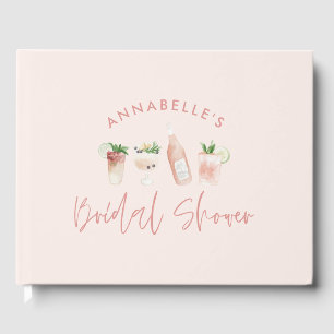 Livre D'or Boissons roses girly moderne douche nuptiale