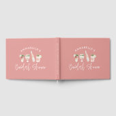 Livre D'or Boissons roses girly moderne douche nuptiale (Complet)
