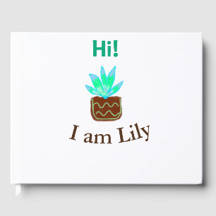Livre D'or Bonjour Je suis Lily cactus succulent ajouter nom