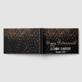 Livre D'or Bonne retraite Black Faux Gold Parties scintillant (Complet)