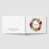 Livre D'or Bonnes Fêtes de couronne de Noël blanc (Complet)