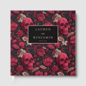 Livre D'or Bordeaux Gothic Paisley Wedding (Recto)