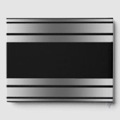 Livre D'or Bordure des bandes noires et argentées (Verso)