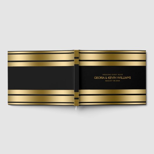 Livre D'or Bordure des bandes noires et or (Complet)