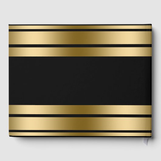 Livre D'or Bordure des bandes noires et or (Verso)