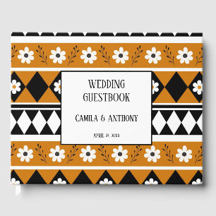 Livre D'or Bordure Fleur Diamant Boho Motif Floral