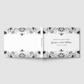Livre D'or Bordure florale noire en blanc (Complet)
