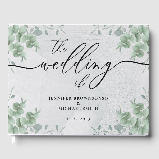 Livre D'or Botanique Eucalyptus Verdure Bohémienne Tropique (Recto)