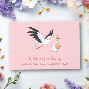 Livre D'or Bouche sur Baby shower rose
