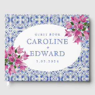 Livre D'or Bougainvillea Mariage méditerranéen bleu