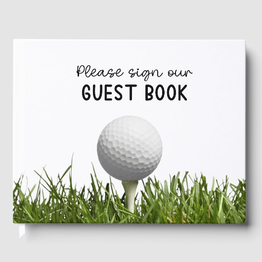 Livre D'or Boule de golf sur gazon vert golfeur (Recto)