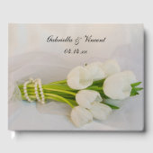 Livre D'or Bouquet blanc Tulip Mariage de printemps (Recto)