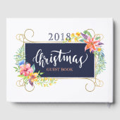 Livre D'or Bouquet de Noël Tropical & Cadre Or (Verso)