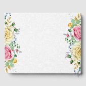 Livre D'or Bouquet floral rose et rose jaune (Verso)