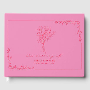 Livre D'or Bouquet Rouge + Mariage rose Floral