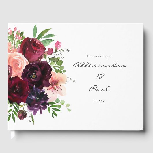 Livre D'or Bourgogne et rose pâle (Recto)