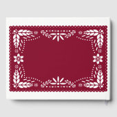 Livre D'or Bourgogne, papillon blanc picado mexicain Quinceañ (Verso)