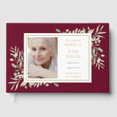 Livre D'or Bourgogne Verdure En Mémoire Amoureuse Photo Funér (Recto)