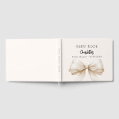 Livre D'or Bow beige crème Fête des mariées élégante (Complet)