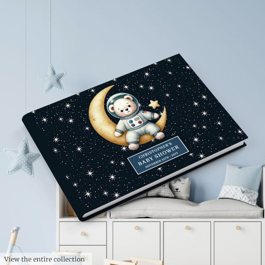 Livre D'or Boy Baby shower Invité Réserver Espace Teddy Ours