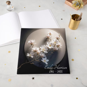 Livre D'or Branche de cornouiller à fleurs pour funérailles
